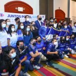 Entregan el pabellón nacional a delegación salvadoreña que participará en los I Juegos Panamericanos Junior