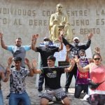 Un grupo de migrantes exige asilo en México